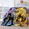 JoJo Bizarre Adventure Cozy Blanket Flannel Throw Soft Warm Lightweight Sofa Bed Blanket Home Decor -QJY