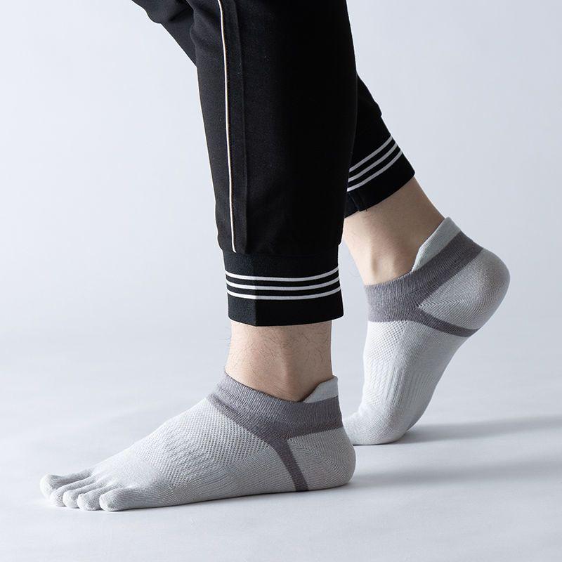 

Men s Breathable Cotton Toe Socks - Light, Sweat-Absorbent Mesh Design for Summer Sports One Size