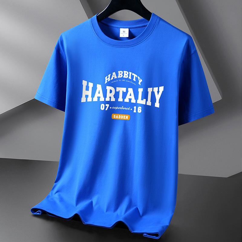 Summer Men's Fashion Short-sleeved T-shirt Pure Cotton Tee S-6XL