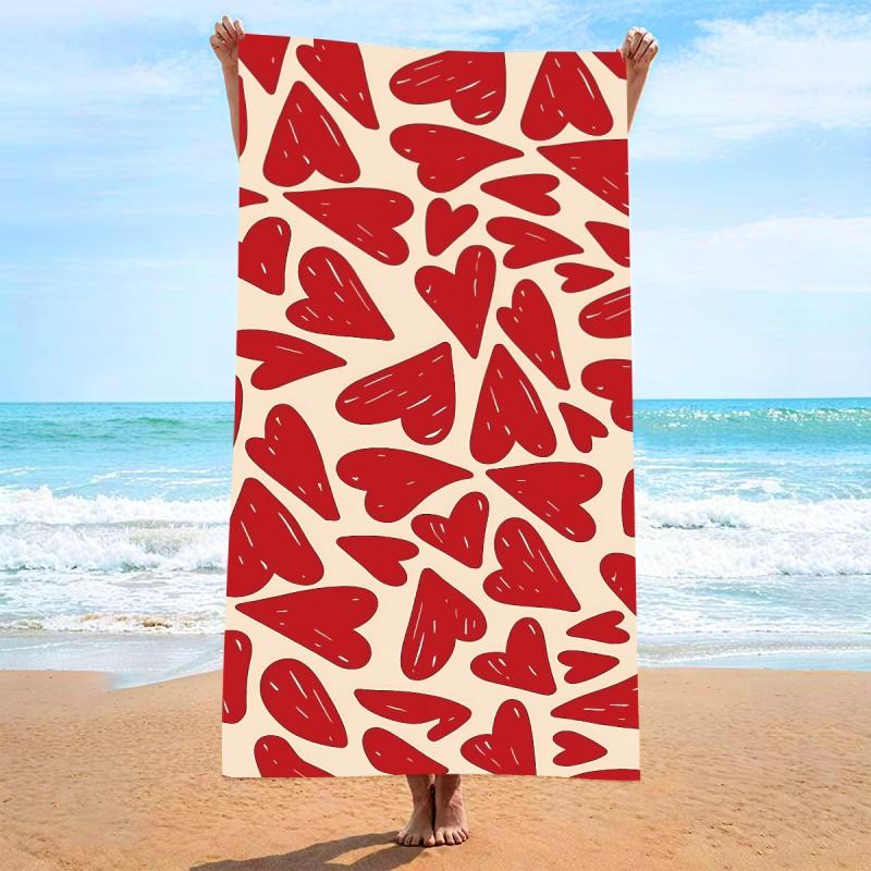 Ultra Soft Microfiber Beach Towel With Quick Dry Antibacterial Ion Print Design Pool Travel Outdoor Use