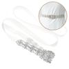 Sweet Silver Wedding Rhinestone Belt Satin Dresses Accessories Wedding Ribbon Sash Crystal Pearls Bridal Belt Women's Belts