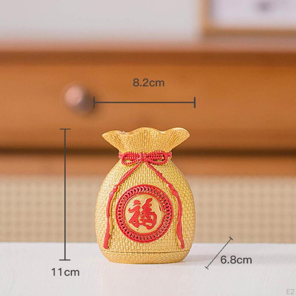 Bag Shaped Flower Vase Decorative Sculpture for Living Room Centerpiece