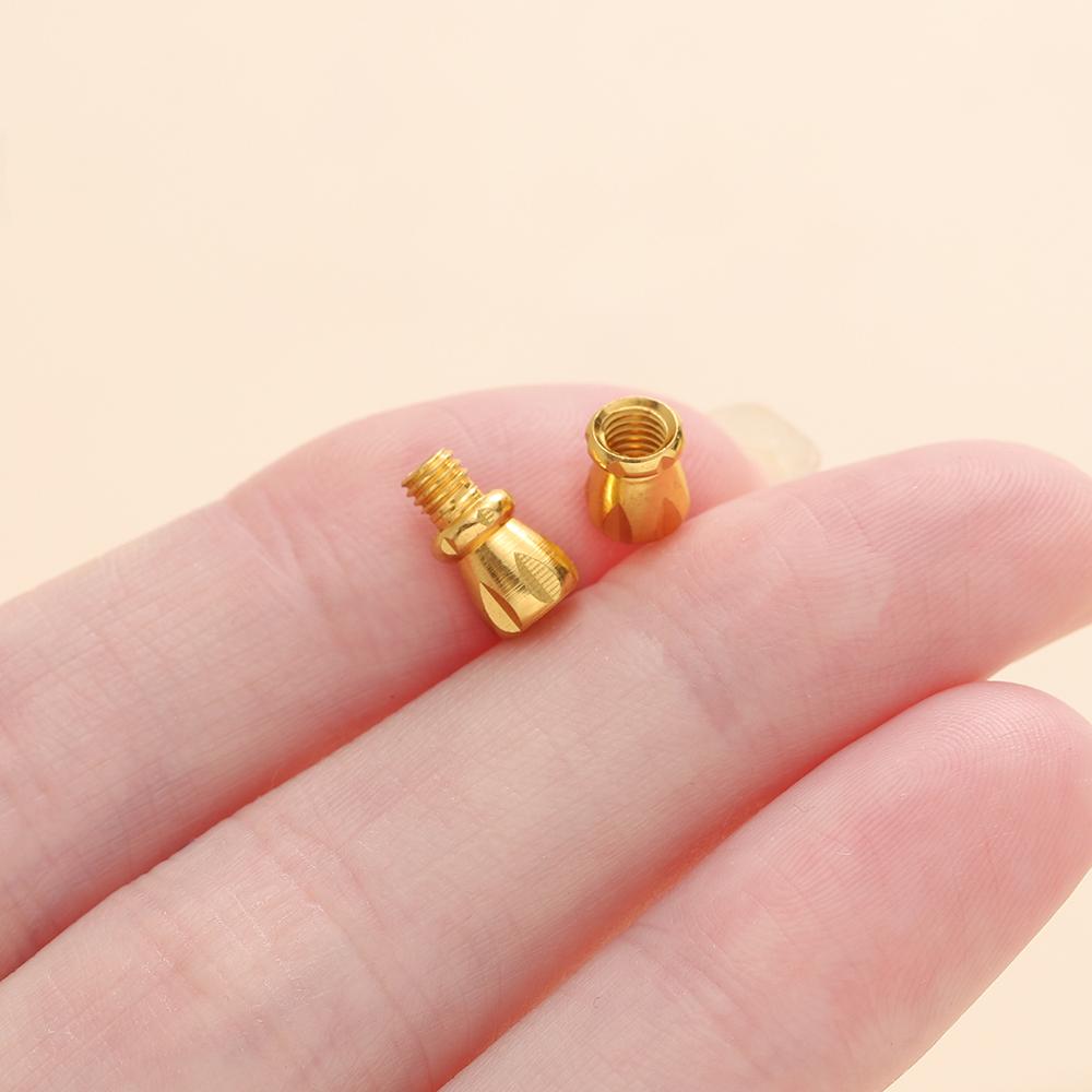 5Pcs/Lot 4.5x11mm Necklace Buckle Spiral Twist Lock Ring Connectors Clasps End Cap for DIY Jewelry Making Accessories