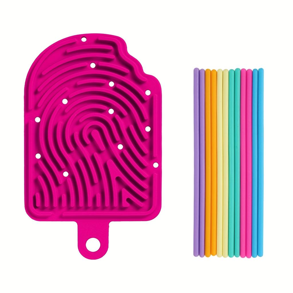 1pc Kids Sensory Activity Board - Silicone Stress-Relief Toy with Interlocking Shapes & Textured Surfaces for Fine Motor Skills