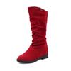 Snow Boots Women Winter Shoes Casual Woman High Boots Black Red Soft Comfortable Female Footwear Solid Suede Women Long