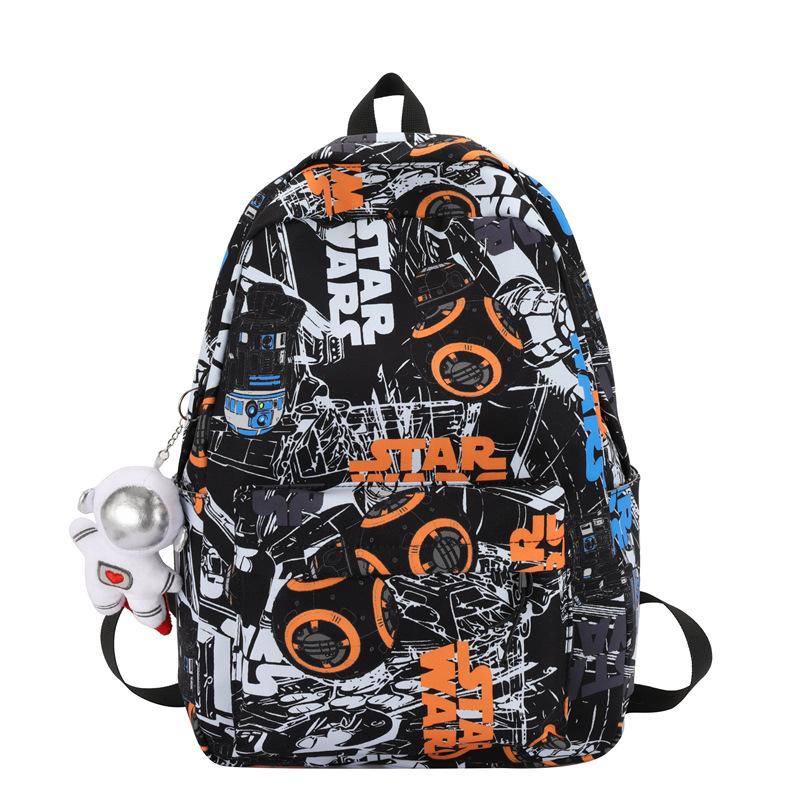 Schoolbag Large Capacity Portable Casual Backpack Trend Graffiti Fashion Premium Backpack Lightweight Middle and High School Student School Bag