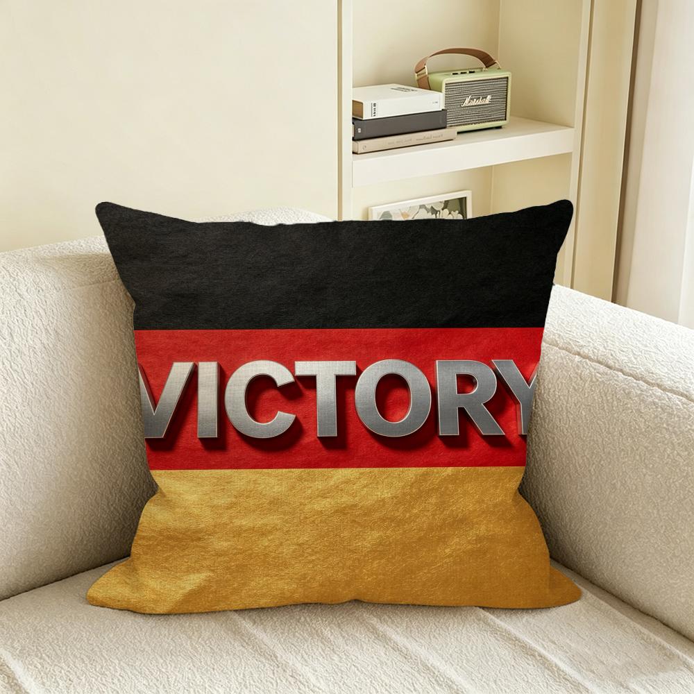 G-Germany Triumph Cushion Cover Natural Linen Pillowcase Set, All-In-One Decor For Sofa, Bedroom & Chair