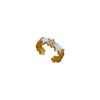 Real Gold Pentagram Micro-Inlaid Ring Women'S Opening Adjustable Ring Jewelry Douyin Same Jewelry