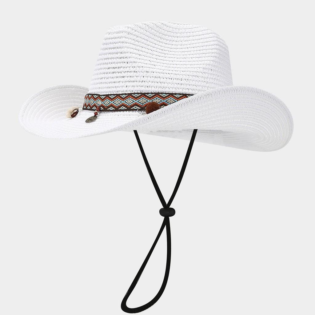 Style Straw Hat For Women Sun Protection Wide Brim Summer Beach Fashion Accessory