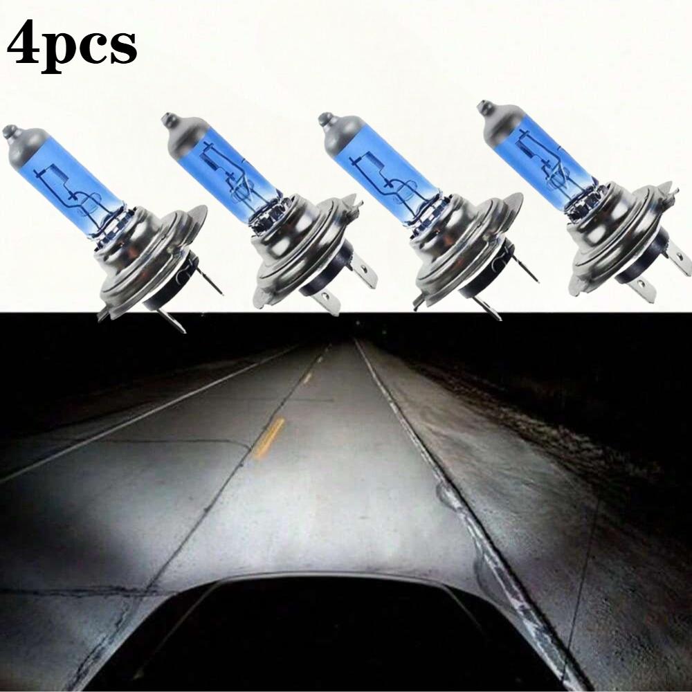 2/4/6PCS H7 Halogen Bulbs - 100W 12V Super Bright White Fog Lights for Car Headlights & Parking