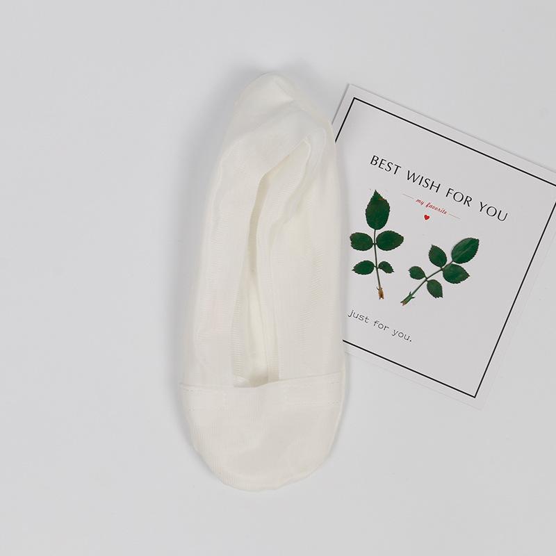 Women's Summer Thin Cotton Ice Silk Non Slip Non Drop Heel Shallow Mouth Invisible Socks