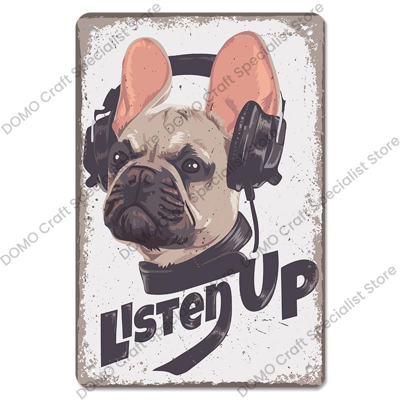 Vintage Cool Dogs Poster Metal Signs Super Hero Animal Metal Tin Plate Retro Plaque Pet Shop Bar Pub Home Wall Decor