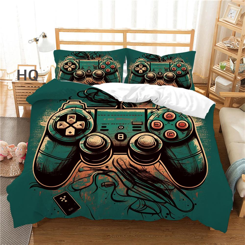 Bettbezüge 3D-Spielekonsolen-Druck Tagesdecken Einzelbettgröße Bettwäscheset Polyester Kinder Heimbettwäsche