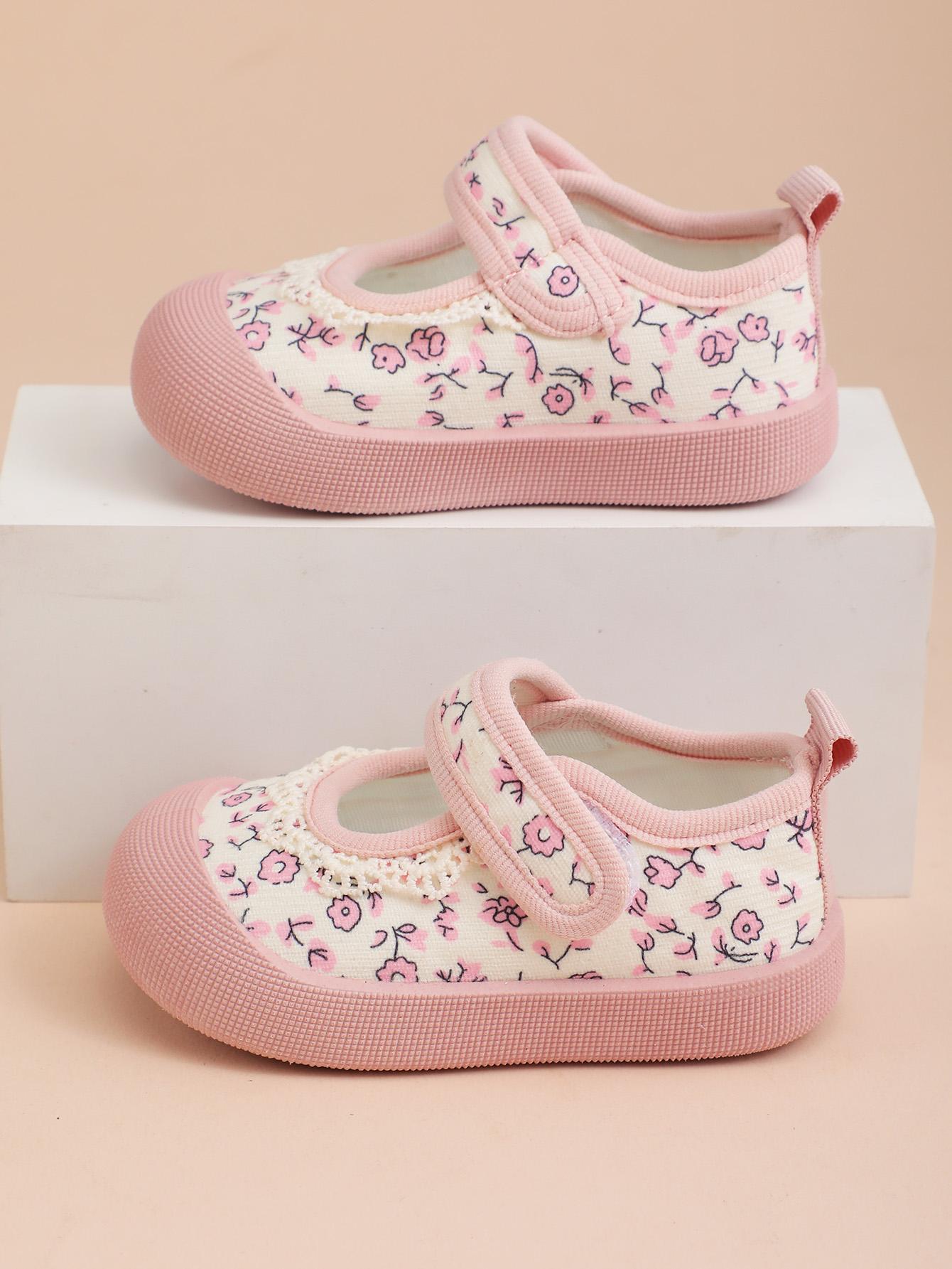 

Spring and Autumn New Korean Version of Indoor Girls Canvas Shoes Soft-Soled Children s Baby Toddler Shoes Children s Shoes 18 розовый