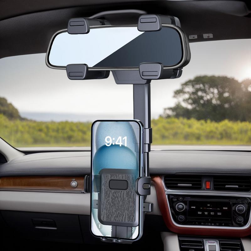 Mirrors Phone Holder Retractable Car Phone Holder Rotatable Auto Phone Mount Car Accessories Anti-Shake Cellphone Car Holder For