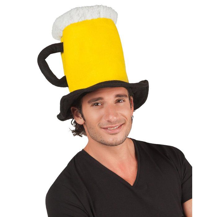 Chapeau haut de forme - Fête de la bière - Jaune - Adulte - Intérieur