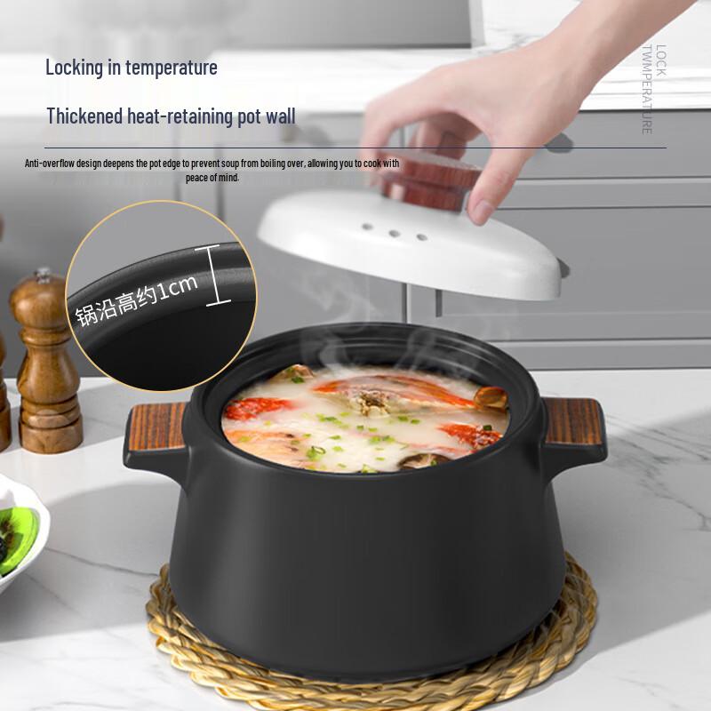 Керамическая глиняная кастрюля для тушения Shengbide 4 л