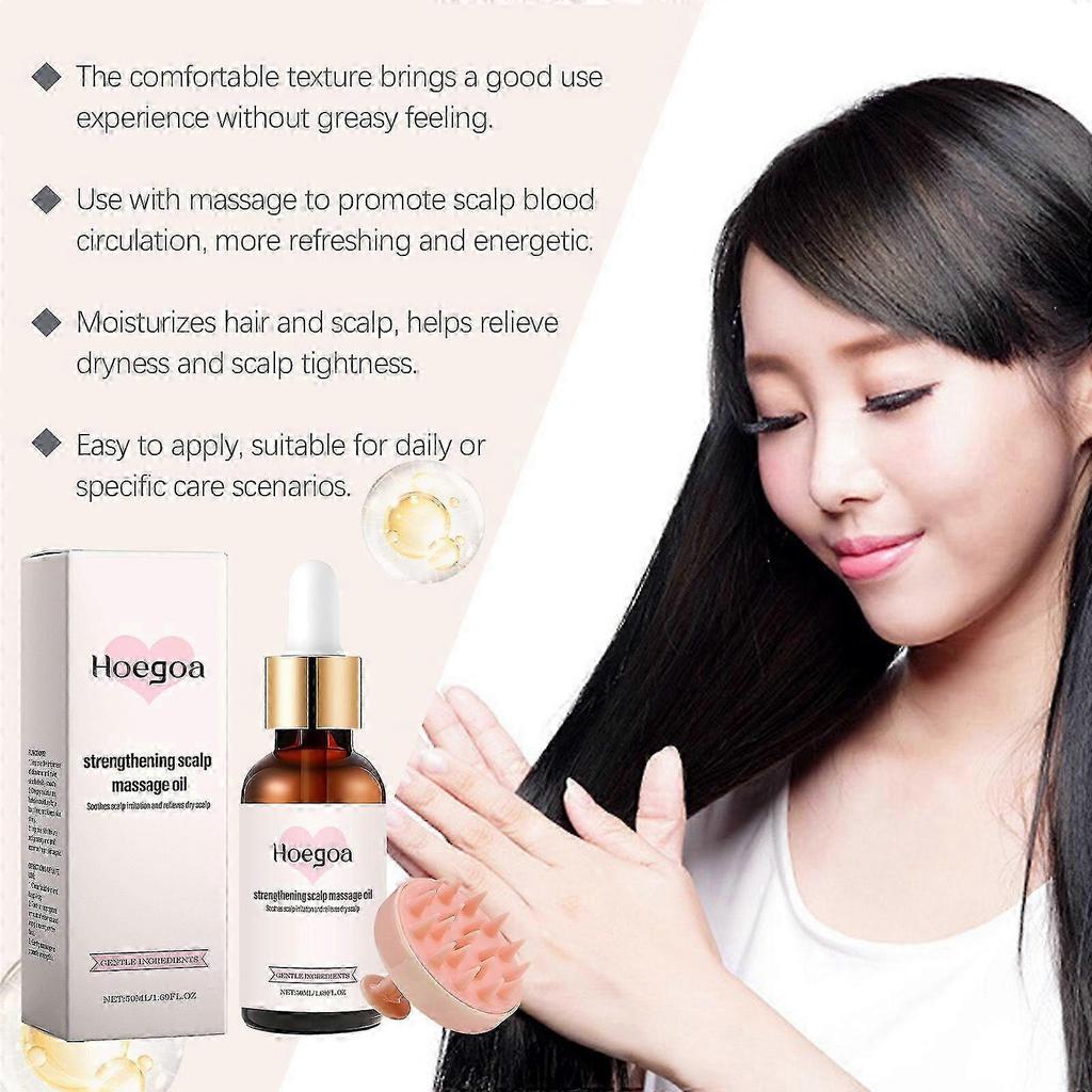 Scalp Care Massage Oil, with Comb Rosemary Hair Oil for Nourishing Soothing Scalp & Shiny Hair