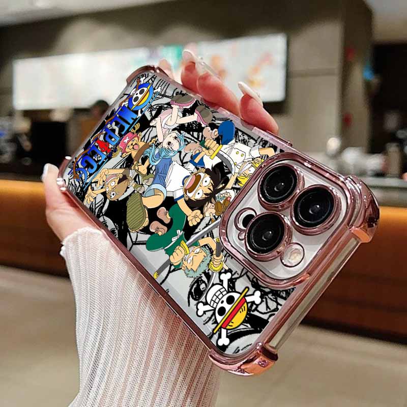 Ones Pieces Luffys Zoros Phone Case For Samsung S26 S25 S24 S23 S22 S21 S20 FE Note20 Edge Plus Ultra 4G 5G Anti Fall Airbag