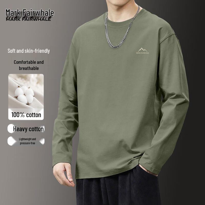 Mark Huafei Men's Long Sleeve Round Neck T-Shirt