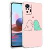 Cute Dinosaur Bear Couple Phone Case For Xiaomi Redmi Note 12 4G 11 10 Pro 5G 10C 10S 9S 9 9T 8T 9C 9A 8 8A 7 K50 K40 Cover