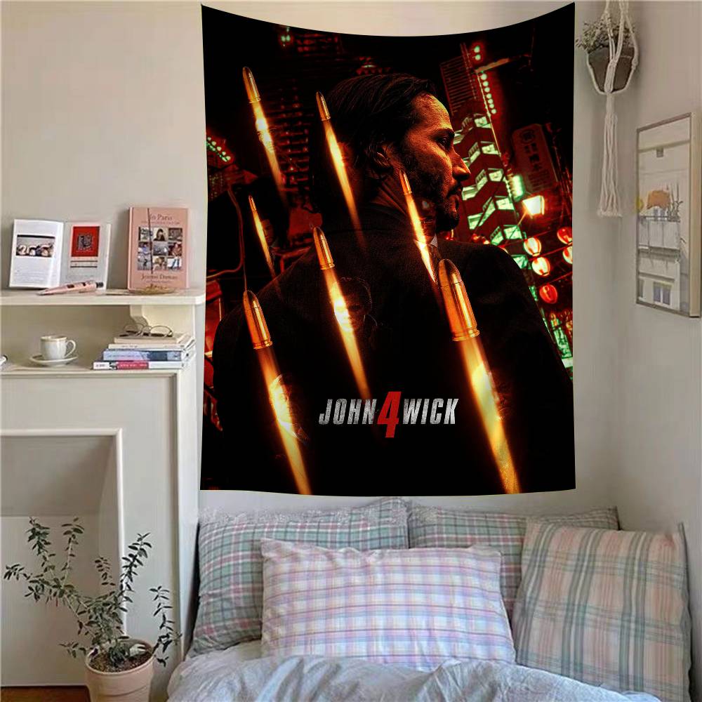 Classic Movie JJohn WWick Colorful Tapestry Wall Hanging Cheap Hippie Bohemian Wall Tapestries Mandala Wall Hanging Sheets
