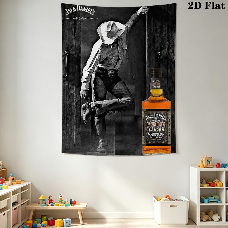Jack Daniel'S Old No Brand Tennessee Sour Mash Whiskey Jack Daniel Distillery Lynchburg Tenn Usa Tapestry Background Cloth Wallmounted