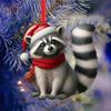 New Acrylic Flat Animal World Christmas Festival Party Pendant for Christmas Tree Decoration Pendant