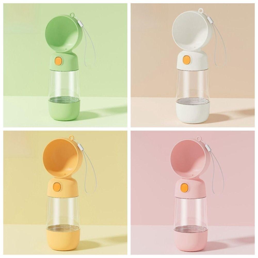 2 in 1 Pet Water Bottle Transparent Easy To Clean Pet Food Containers Plastic with Strap Dog Drinking Bottle Garden
