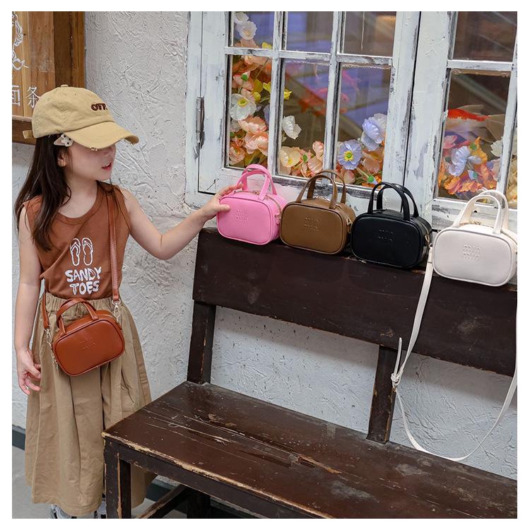 Retro Einfarbige Buchstaben Handtasche & Umhängetasche für Kinder - Vielseitiges Eltern-Kind-Münzfach