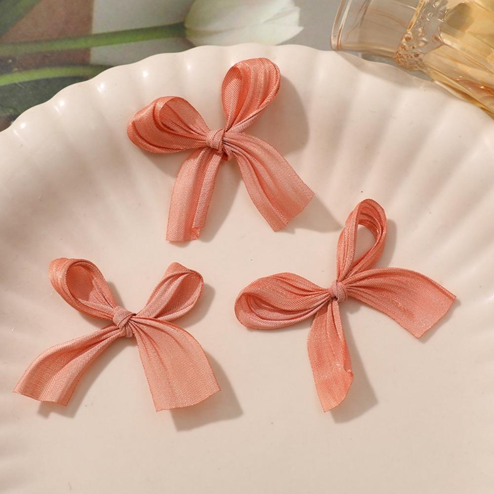 10Pcs Fashion Net Yarn Butterfly Knot Hair Clip Bow Knot DIY Bowknot Decor Materials Pearlescent Satin Ribbon Girls