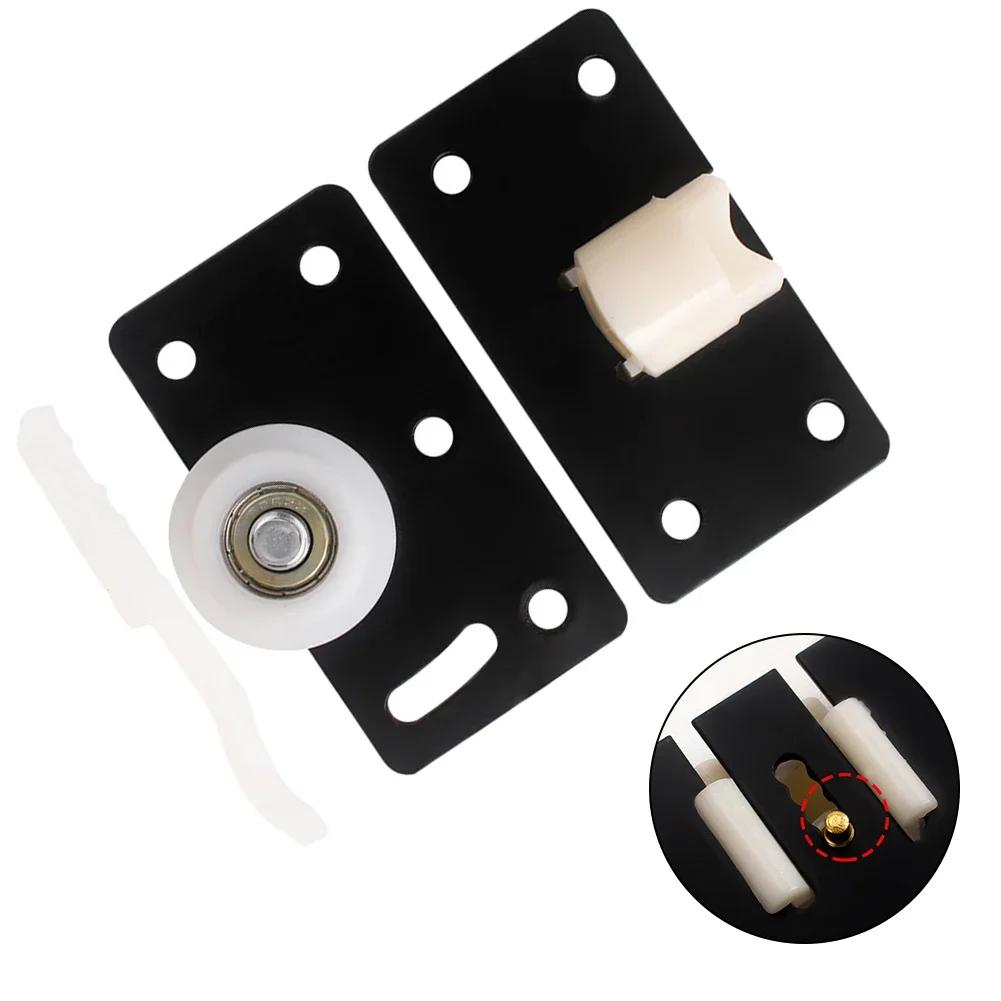 Door Rollers Sliding Door Wheel Cabinet Nylon Pulley Cupboard Caster Hanging Wheel Sliding Track For Wardrobe Furniture Hardware