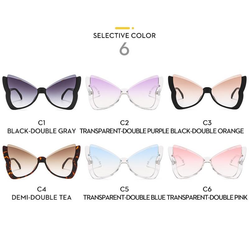 Ladies sunglasses, fashionable butterfly half-frame sunglasses