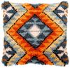Geometric Abstract Latch Hook Pillow & Rug Kit DIY Section Embroidery for Home Decor, Modern Gift