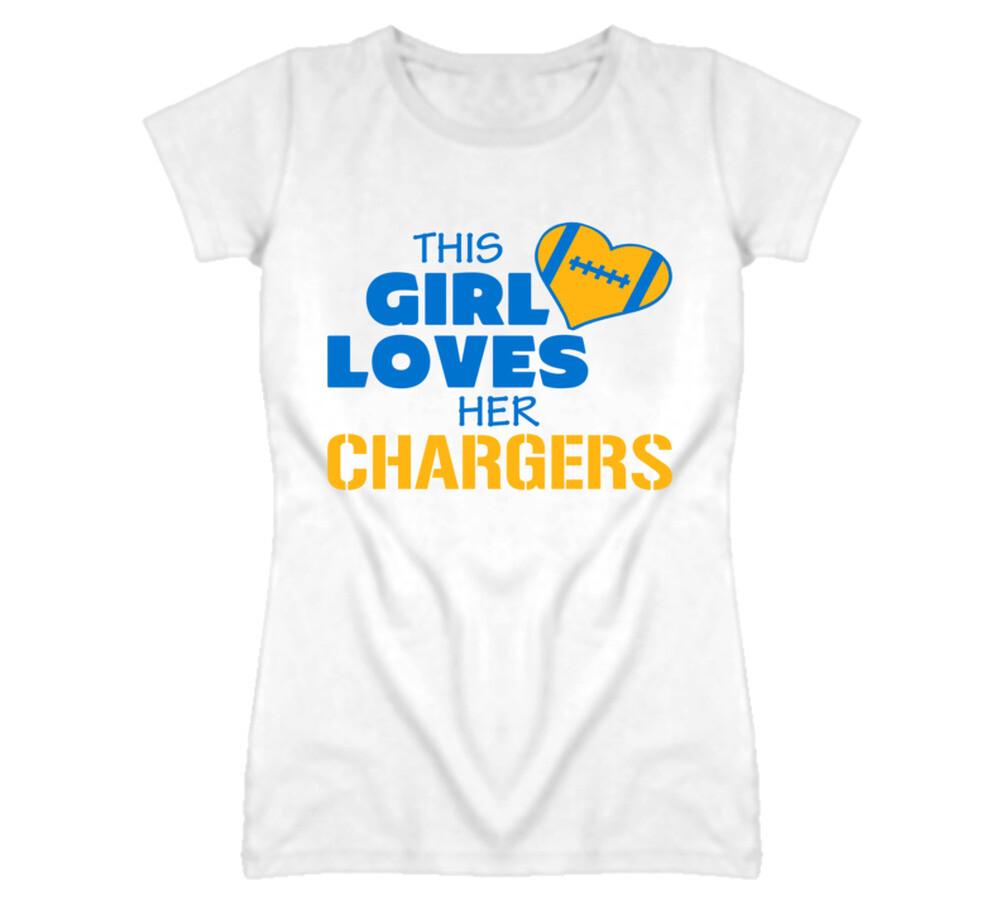 This Girl Loves Her Chargers Football T Shirt San Diego L