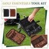 Golf Accessory Organizer Bag Portable Storage Case with Multiple Pockets Mesh Compartments and Zipper Closure for Golf Tools and Essentials