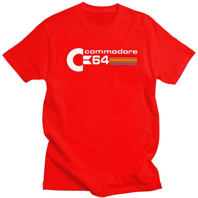 Custom Mens Commodore 64 T Shirt Short Sleeves Cotton Tshirts Tshirt Casual C64 Amiga Computer Tees Loose Fit Clothes S