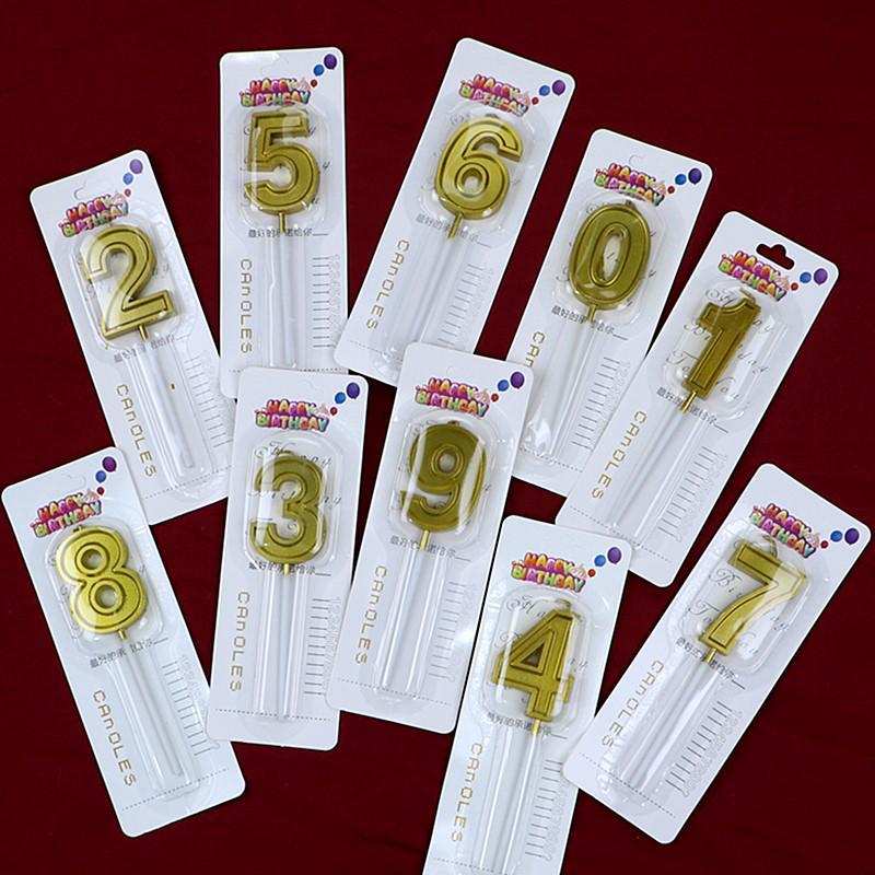 50 Gold and Silver Number Candle Cake Toppers - Individually Boxed Party Decorations