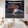 Mbappe Custom Your Name Wall Decor Tapestry Art For Pet Memorial Birthdaywedding Party Backdrop Family Gift