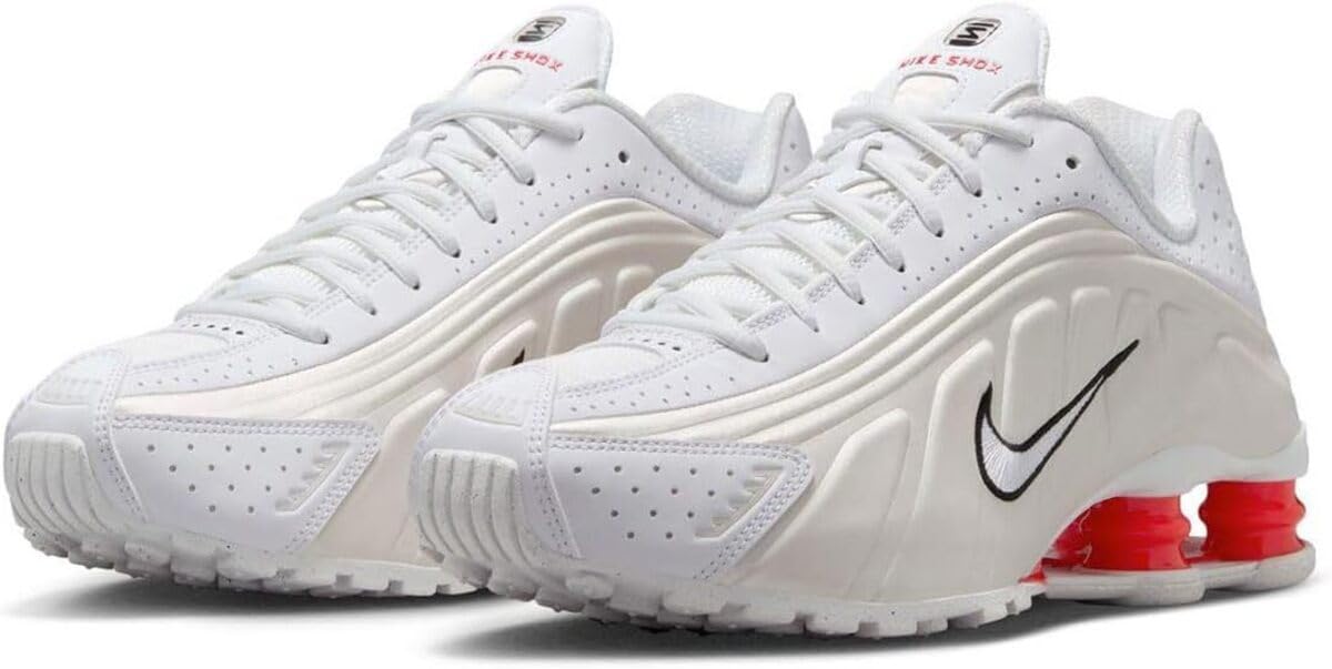 Nike Shox R4 W Shox R4 Size White/Cream/Red AR3565-103 23.5cm