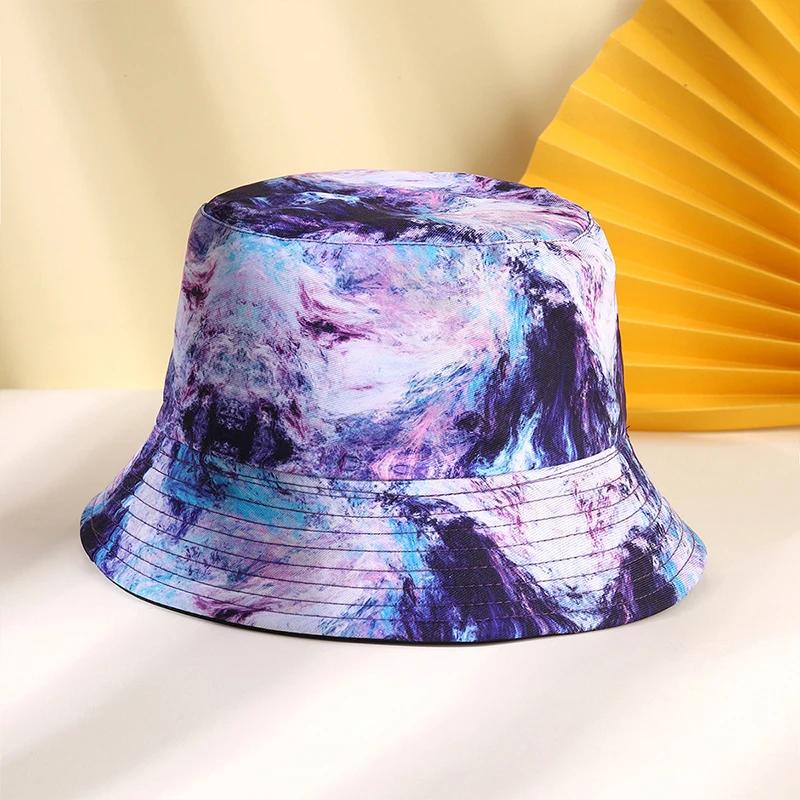 Fashion Cotton Street Graffiti Unisex Bucket Hat Outdoor Women 3D Printing Fisherman Caps Hip Hop For Men Sunscreen Panama Cap