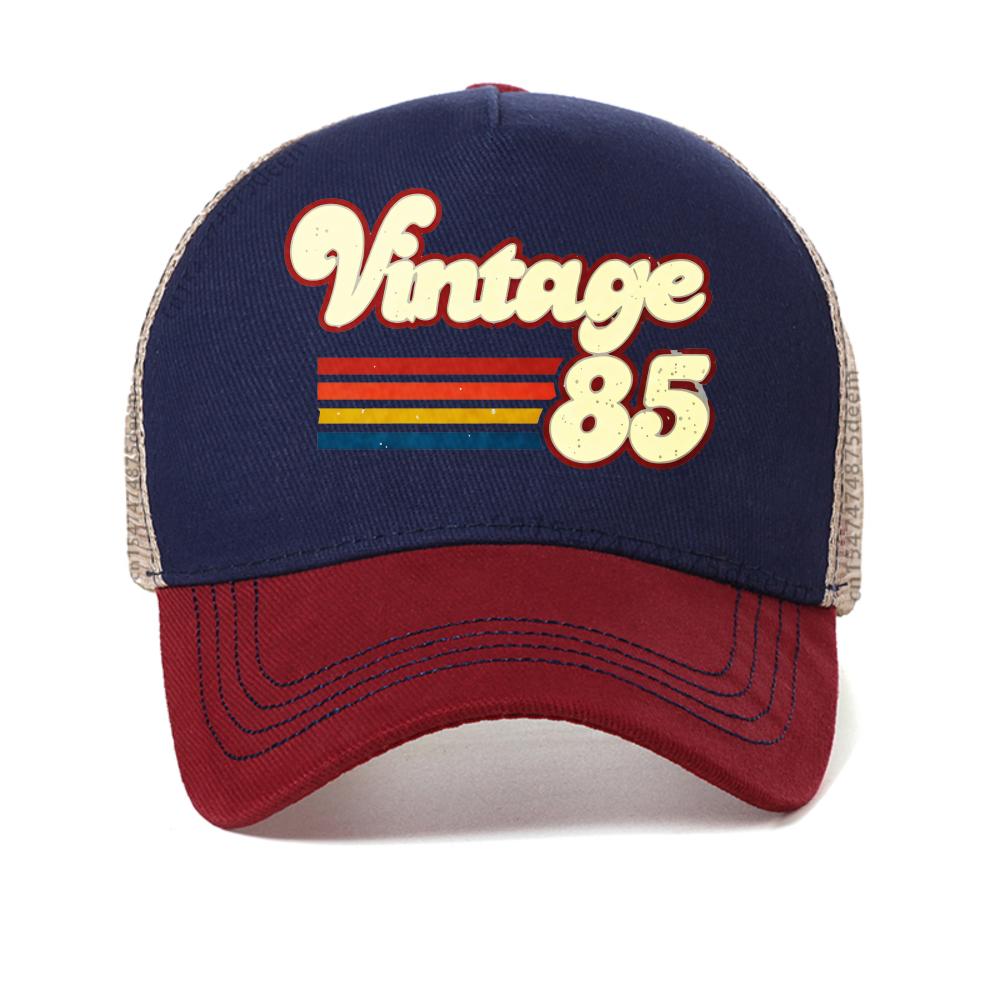 

Vintage 1985 cap Women 1985 Vintage Birthday Gift baseball caps Fashionable Casual Summer Breathable snapback hat mesh caps Adjustable красный