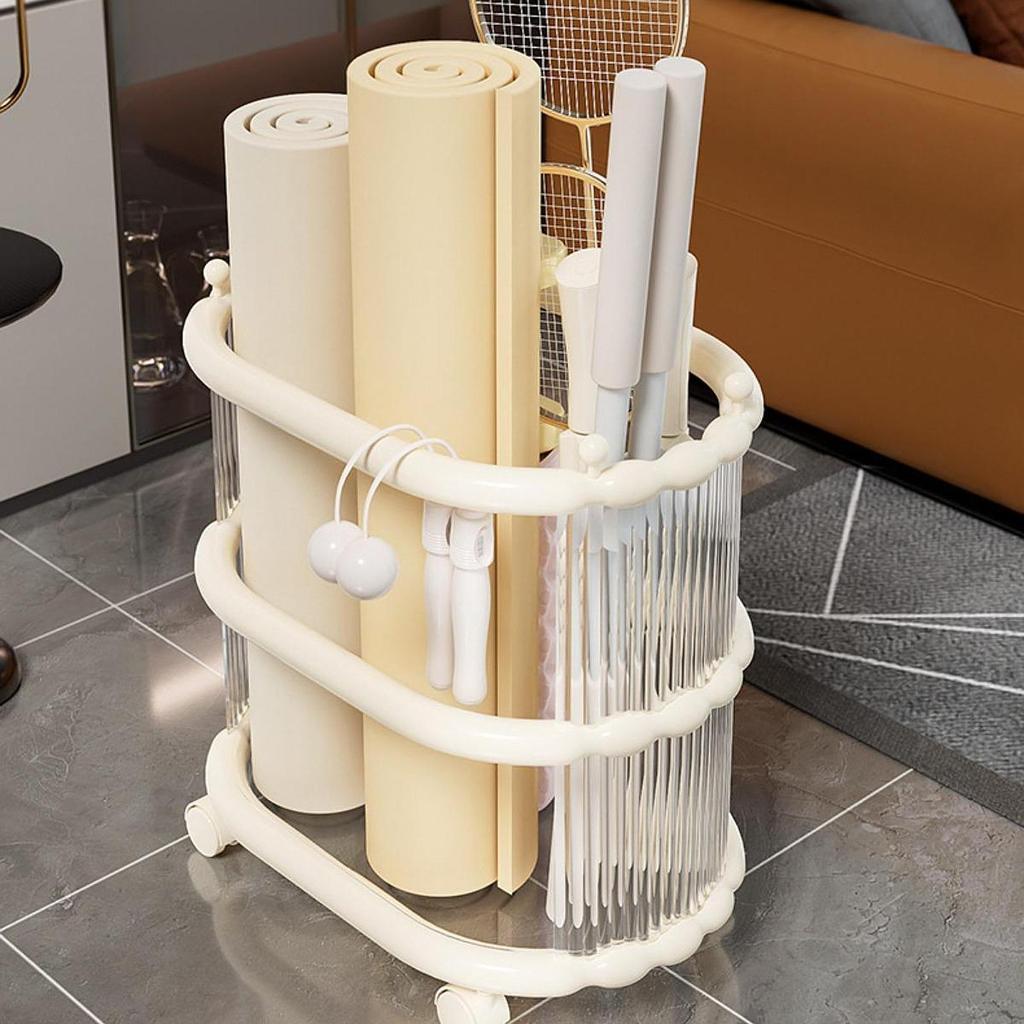 Mat Organizer Cart on Wheels for Dumbbell Storage Solutions