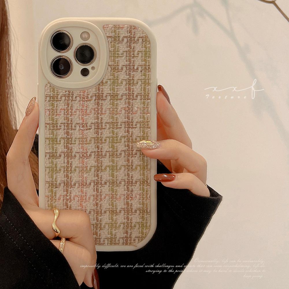 Retro 17promax for Apple 16 Phone Case for IPhone14 Plaid 13pro Cover 8For1112 Flannel