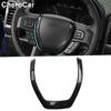For F-150 Black Wood Steering Wheel Moulding Cover Trim For Ford F150 2015-
