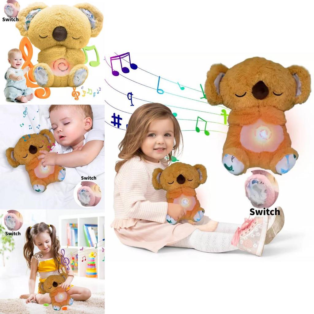 Adorable Pink Koala Sleep Aid Plush Toy With Soothing Music For Babies