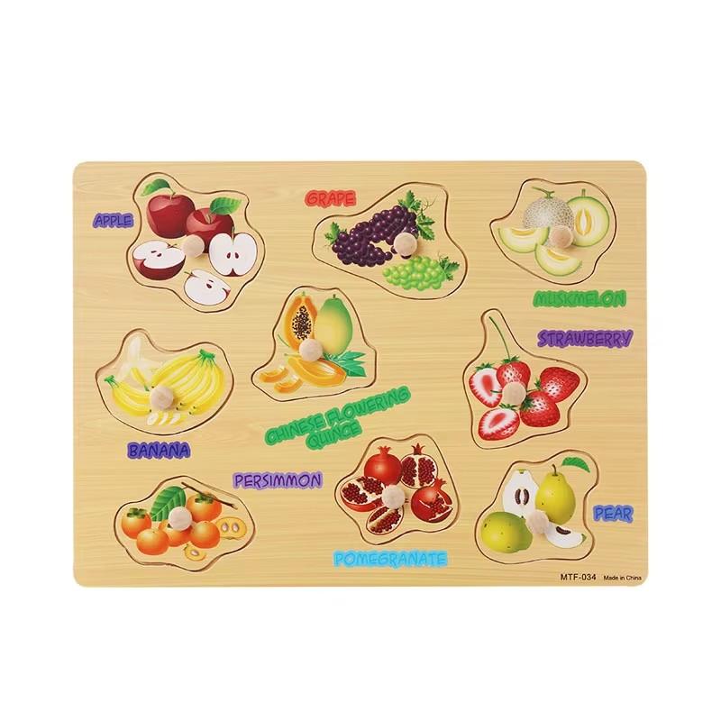 Montessori Wooden Toy Baby Puzzle Educational Toys For Children Game Puzzle Board Jigsaw Child Wooden Puzzles For Kids 2 3 4 Y