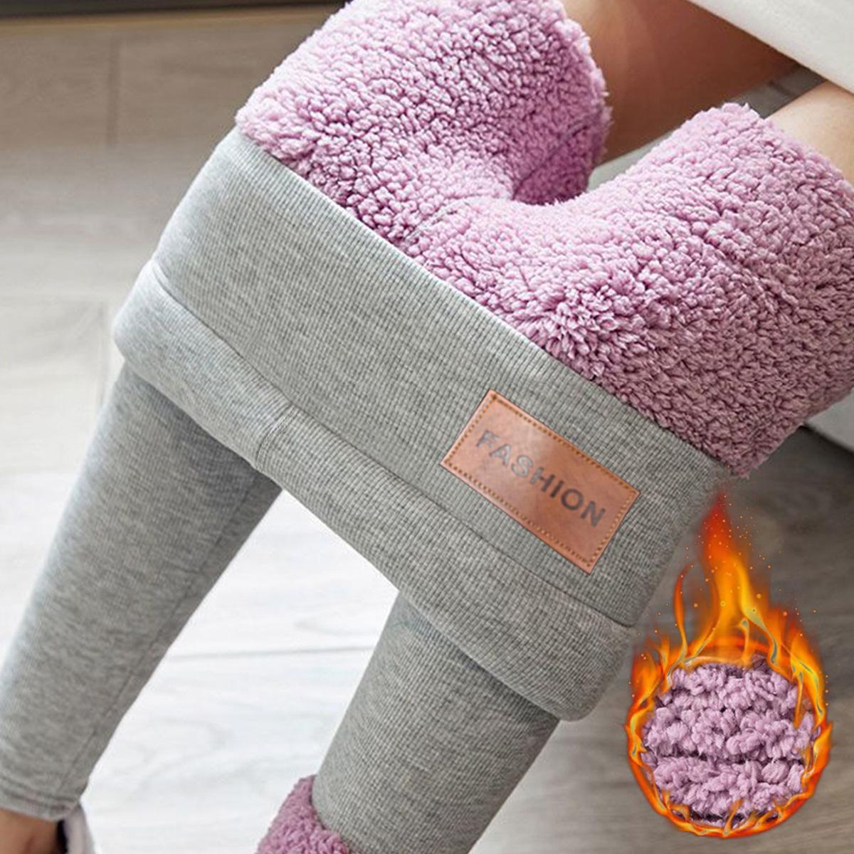 

Super thick extra thick lamb wool leggings cotton winter velvet thickened outer wear high waist integrated pants thermal pants cotton pants XL