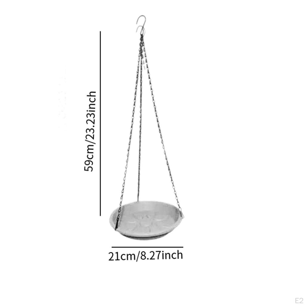 Birds Feeder and Birdbath Bowl Hanging Weather Resistance Garden Plate Tray for