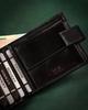 Large Leather Men's Wallet with Snap Closure - Rovicky